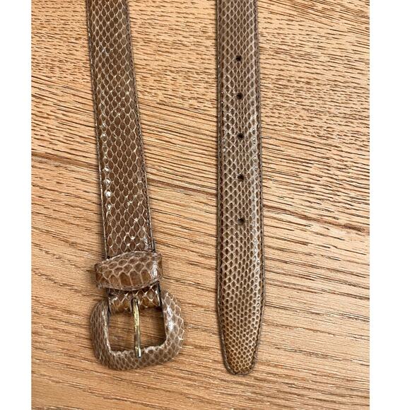 VINTAGE Rayman/Ridless SNAKE SKIN Belt SZ Small - Picture 2 of 8